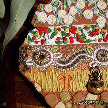 Load image into Gallery viewer, Four Cousins is a one-of-a-kind hand-sculpted artwork by Wattle Woman, created in 2023 and inspired by Country, family, connection and growth.